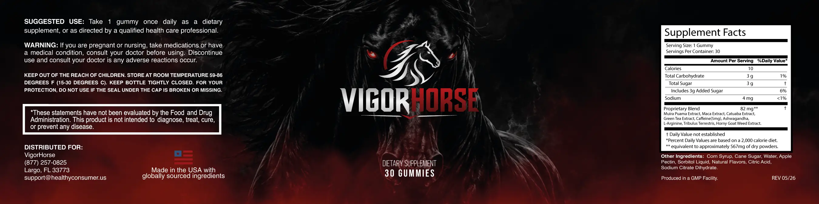 VigorHorse Male Enhancement Ingredients